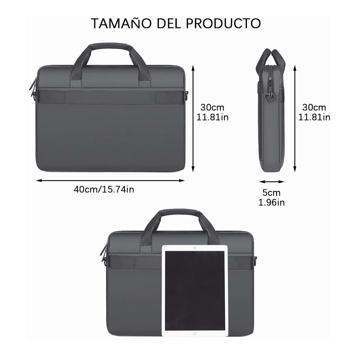 Portafolio De Mochila De Computadora De Moda Simple Gris image number null
