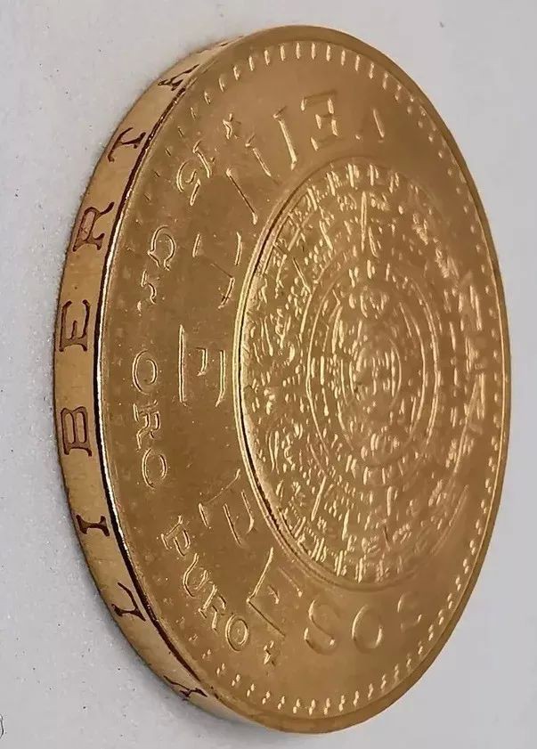 Moneda Azteca Oro $20 pesos Original 1959 Sin Circular Nueva. image number null