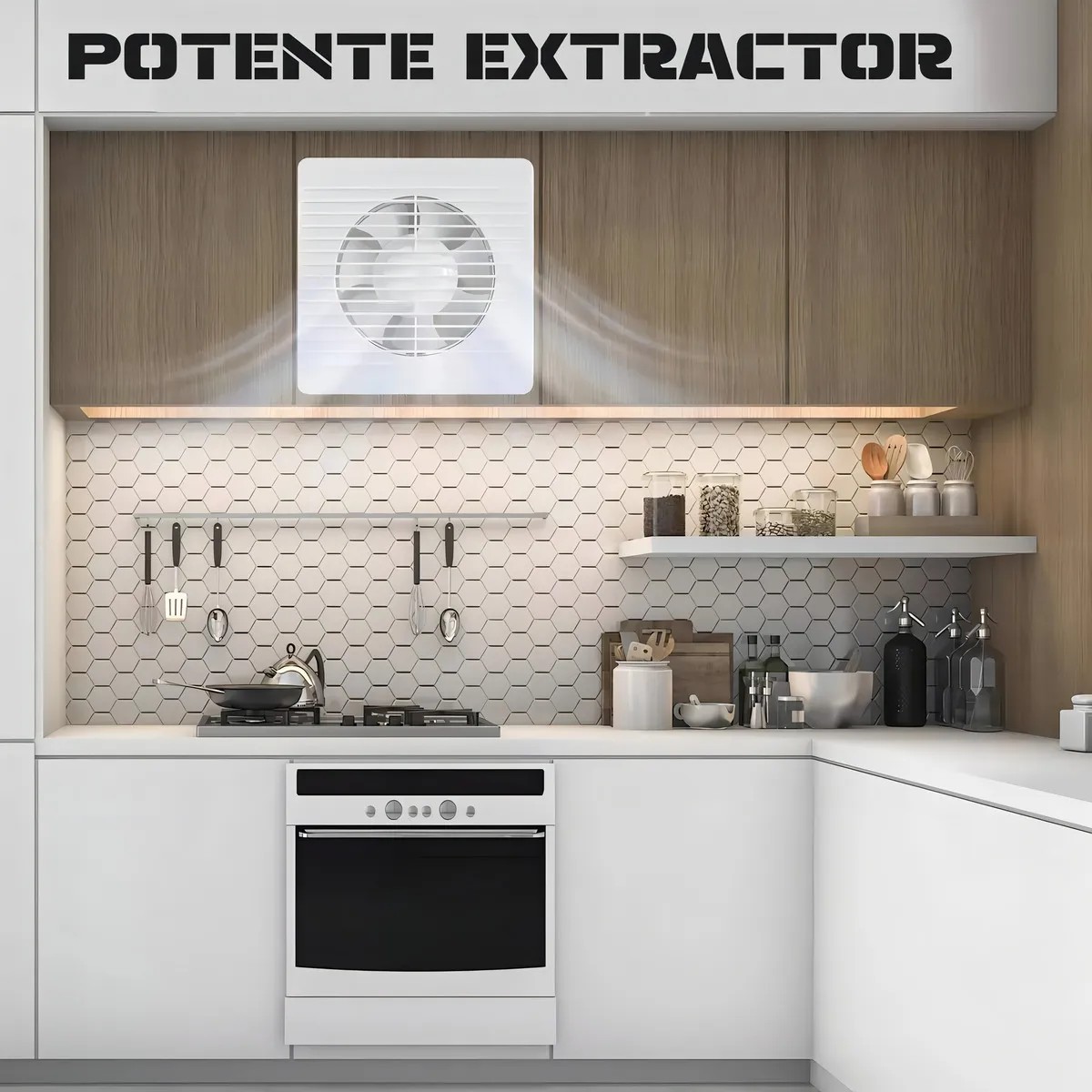 Extractor De Aire Silencioso 6 Pulgadas Para Cocina Y Ba&ntilde;o Ventiladores image number null