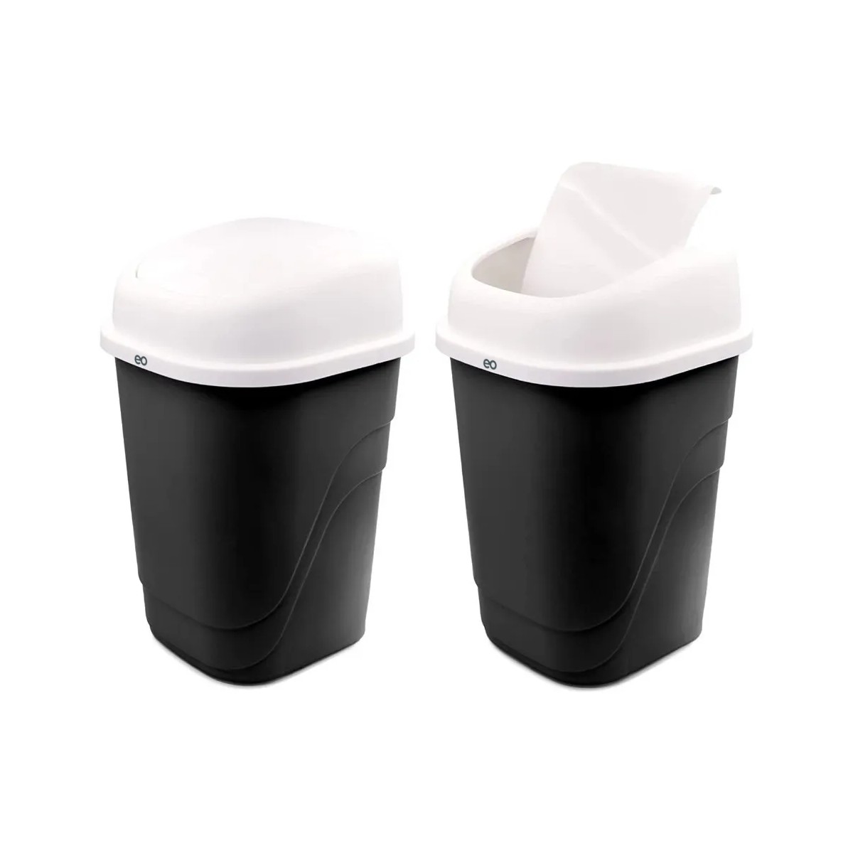 Bote De Basura Con Tapa Balanc&iacute;n Chico 2 Pack Color Negro image number null