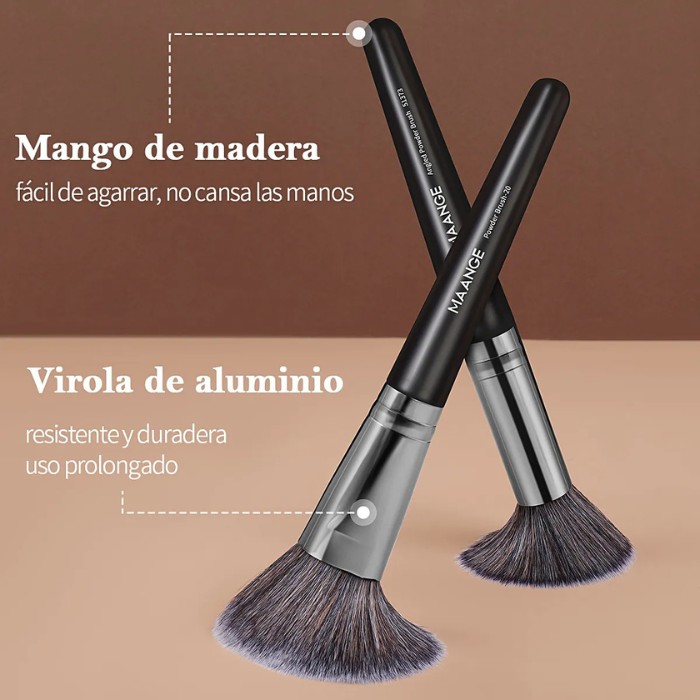 Brochas Profesionales de Maquillaje con Estuche, Set 25 Piezas, Brochas Kabuki para Base, Rostro y Ojos, Calidad Premium image number null