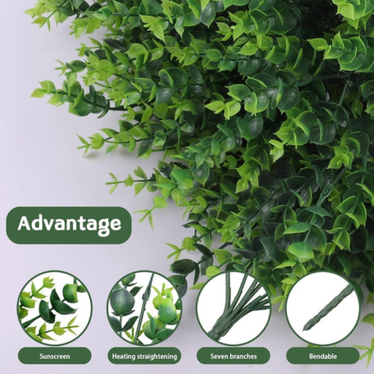 Plantas Artificiales Decoraci&oacute;n Del Hogar De Hierba 10pzs Eucalipto Verde image number null