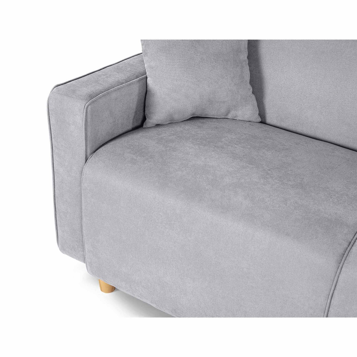 Sof&aacute; Cama Makora Azulik con Memory Foam, Color Grey Velvet, Respaldo Reclinable de 3 Posiciones image number null