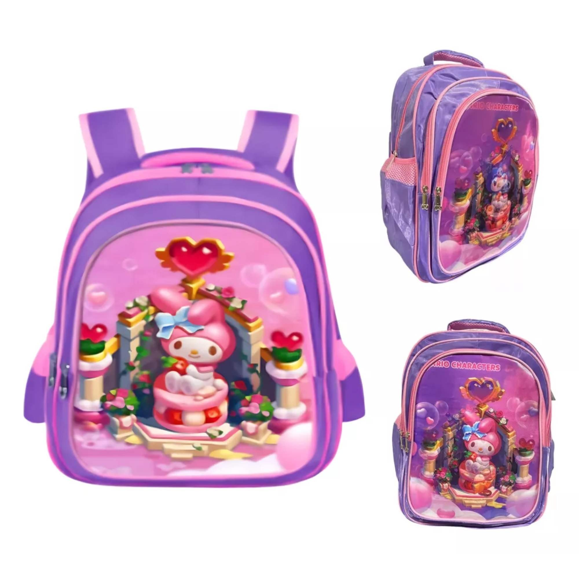 Mochila Lenticular 3d Escolar Para Ni&ntilde;os Juvenil Estudiante con dise&ntilde;o Cambiante de Kuromi image number null