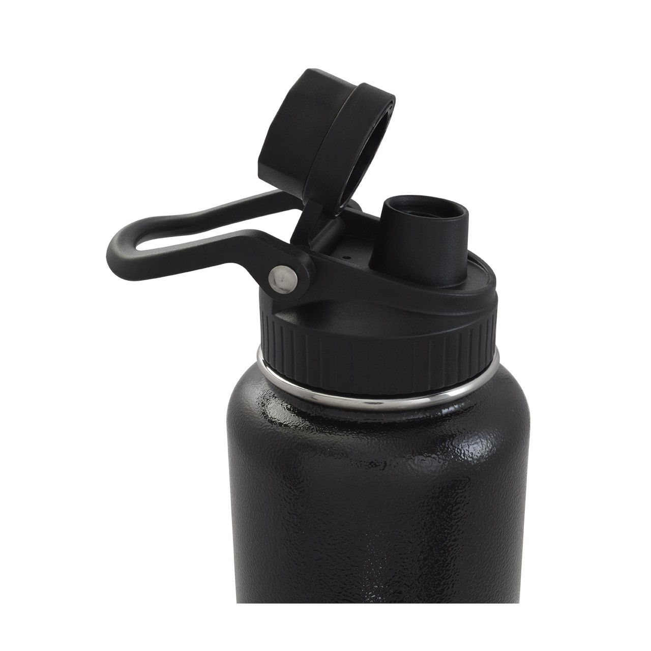 Cilindro t&eacute;rmico de acero inoxidable, 950 ml, negro martillado image number null