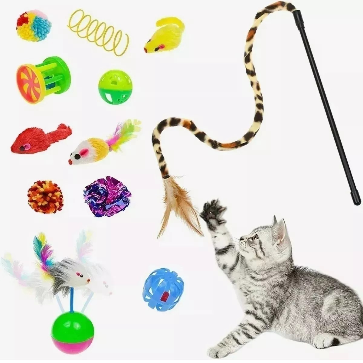 Kit 27 Piezas De Juguetes Para Gatos Mascotas T&uacute;nel Para Gatos image number null