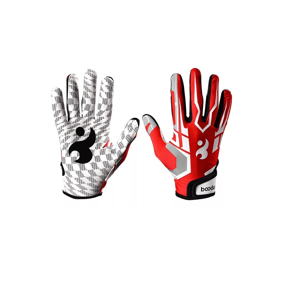 Guantes Antideslizantes Para F&uacute;tbol Americano Rojo Talla M image number null
