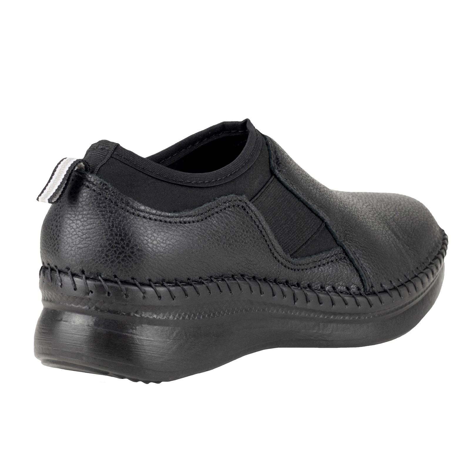 Mocasin Negro Mujer Ancho Lobo Solo Yuki 4982 Piel Cocidos image number null