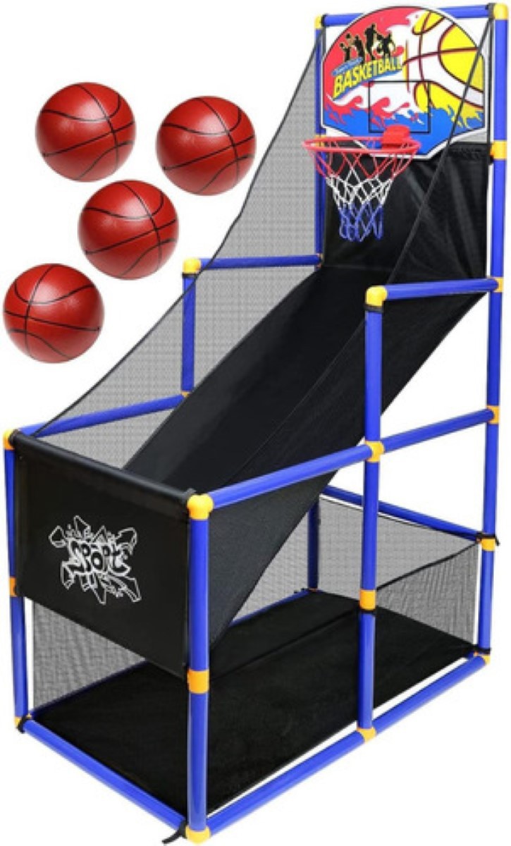 "Juego De Aro De Baloncesto Para Ni&ntilde;os Inflador 4 Baloncesto azul ". image number null
