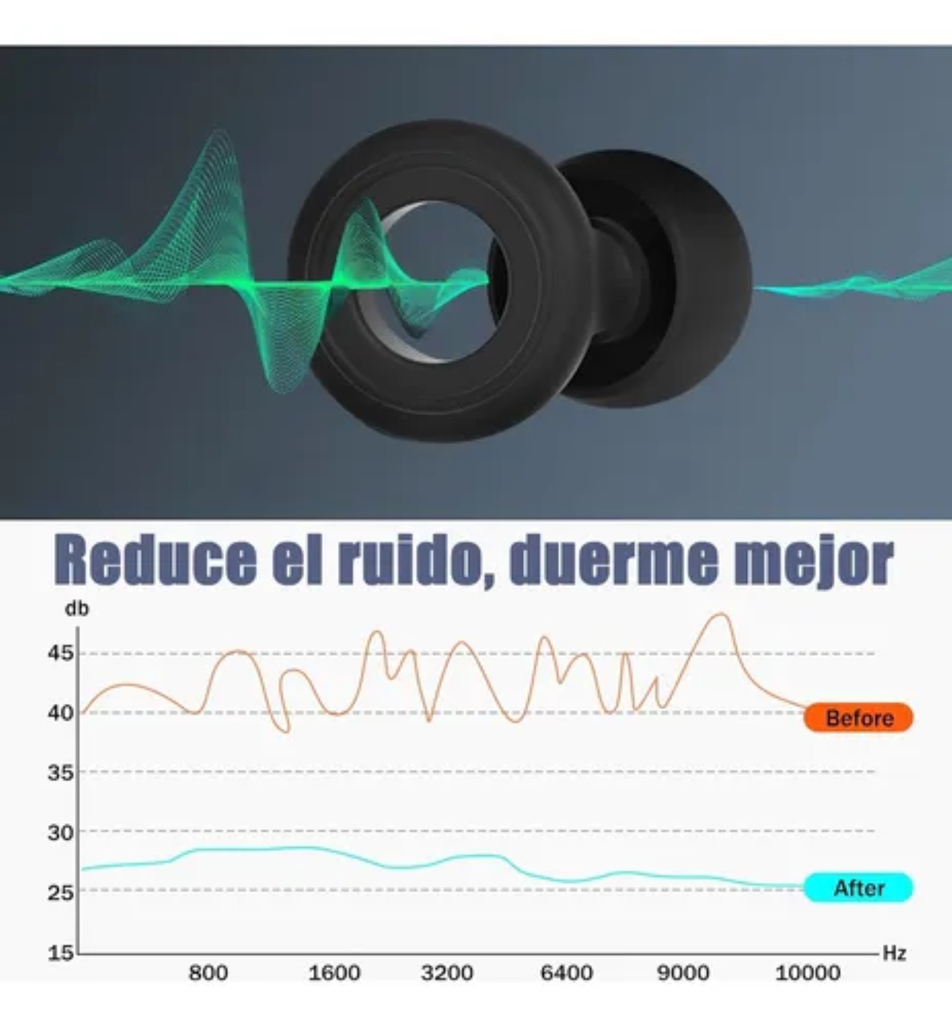 2 Antifaz 3d Respirable r+tapone 18 pz Negro image number null