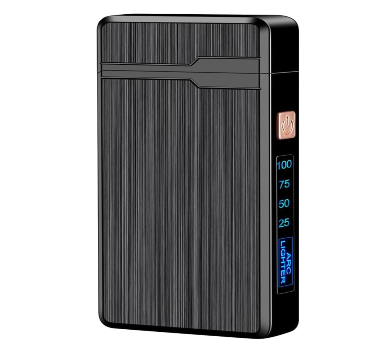 Encendedor Elegante Electr&oacute;nico Plasma Recargable Negro image number null