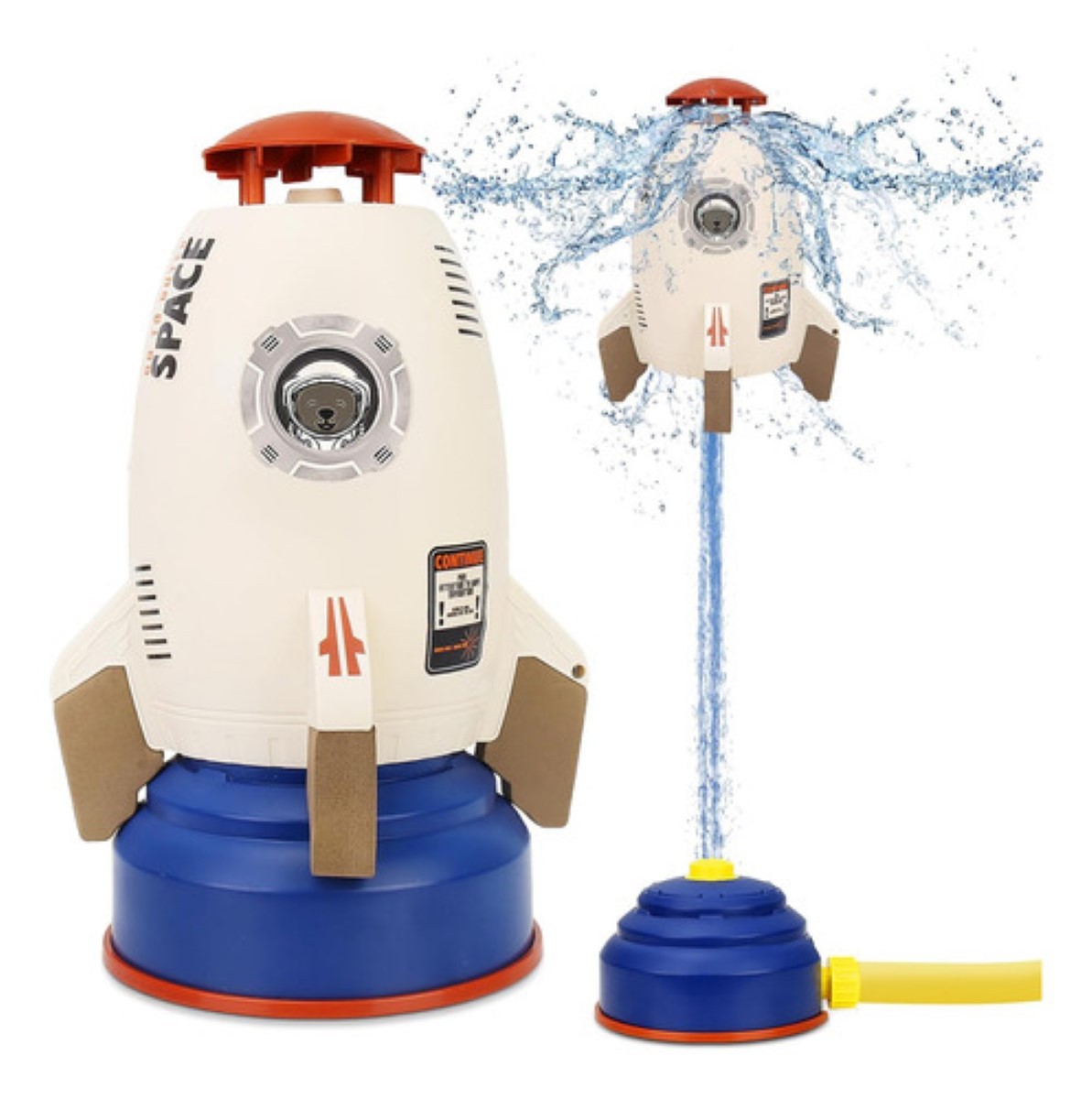 Juguete Para Ni&ntilde;os Rociador De Agua Aspersor Cohete Espacial cafe azul image number null