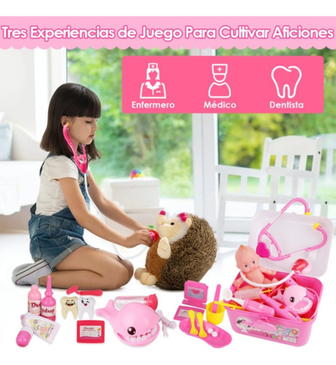53 Piezas Kit De M&eacute;dico De Juguete Rol Para Ni&ntilde;o Con Caja image number null