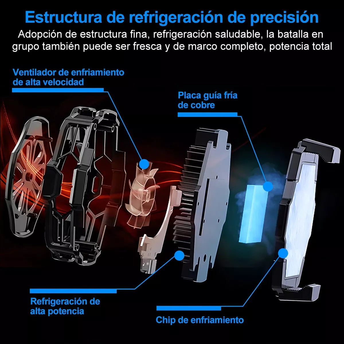 Ventilador Enfriador Magn&eacute;tico De Tel&eacute;fono Para Juegos image number null