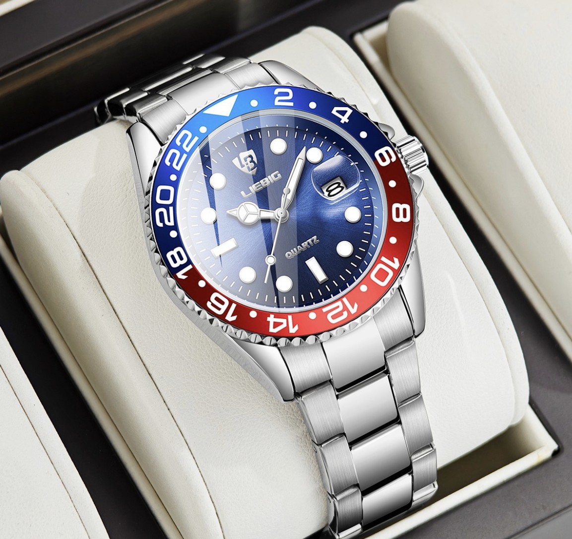 Reloj De Cuarzo Para Hombre Reloj Pulsera Impermeable L1098 image number null