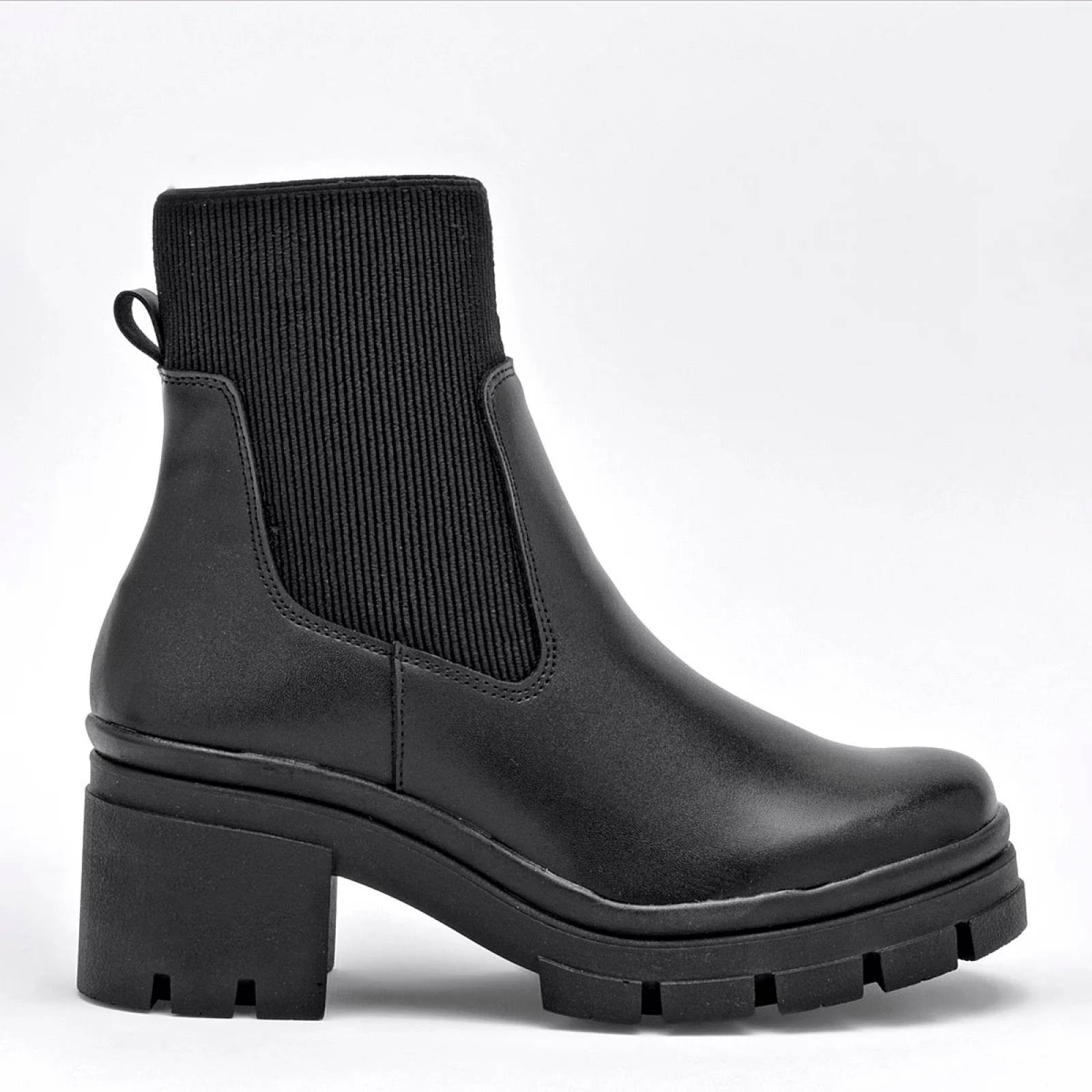 BOTA CON ELASTICO Y PLATAFORMA de Green love Para Mujer Negro 93151 T7 image number null