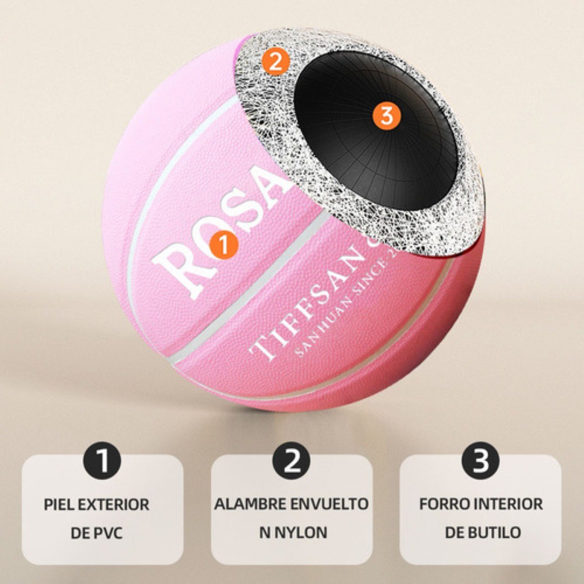 Baloncesto Para Ni&ntilde;os #4 basketball Balon De Basquetbol, ROSA image number null