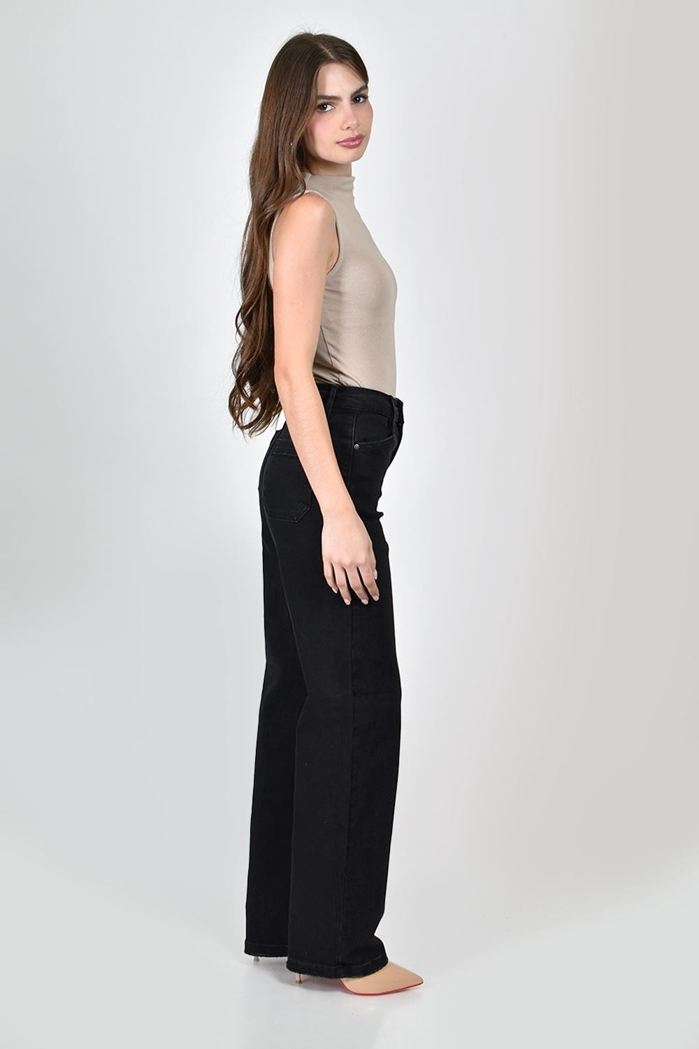Jeans Wide Leg / Juvenil, 7572 (Negro) image number null