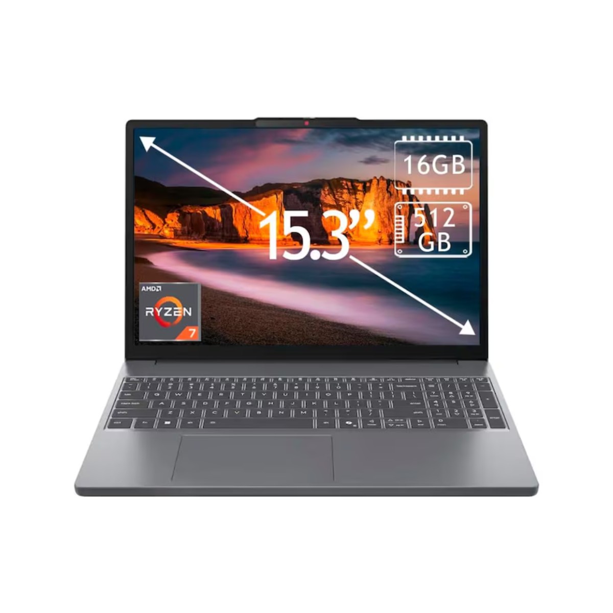 Laptop Lenovo IdeaPad Slim 3 15 3 Touch Ryzen 7 16GB RAM 512GB SSD Windows 11 Home image number null