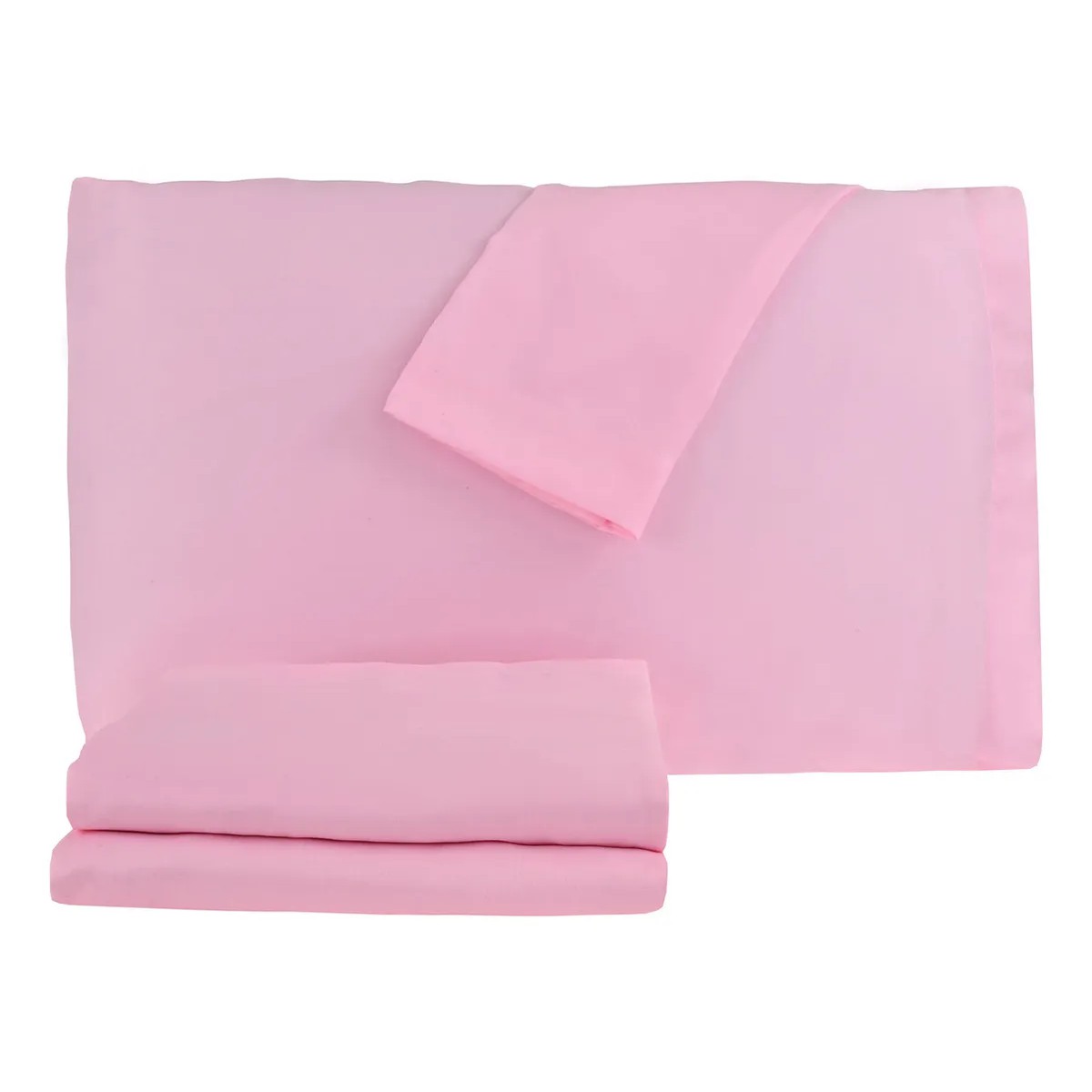 Juego de s&aacute;banas Matrimonial color Rosa con dise&ntilde;o liso - 4 Piezas image number null