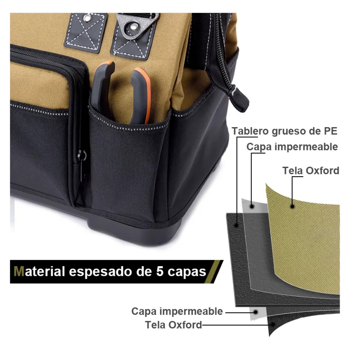 Mochila Compacta Para Herramientas Con Base De Pl&aacute;stico image number null