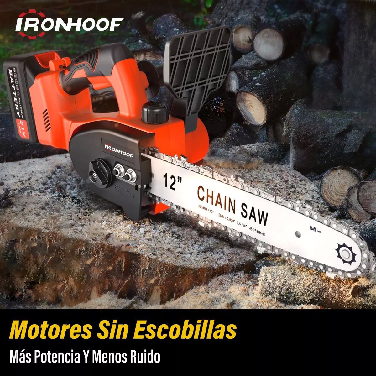 Motosierra El&eacute;ctrica Inal&aacute;mbrica 12inch Moto Sierra Portatil. image number null
