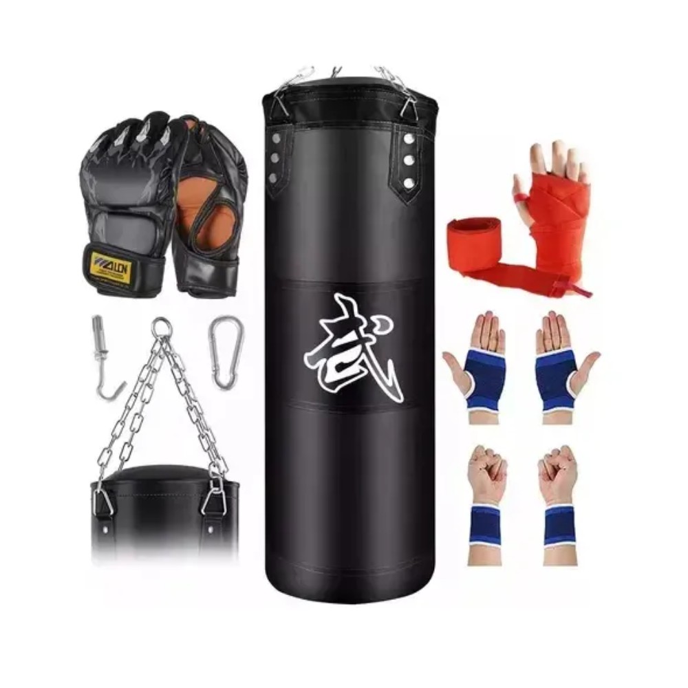 "Saco De Boxeo Profesional Kit De Costal De Box Con Guantes negro " image number null