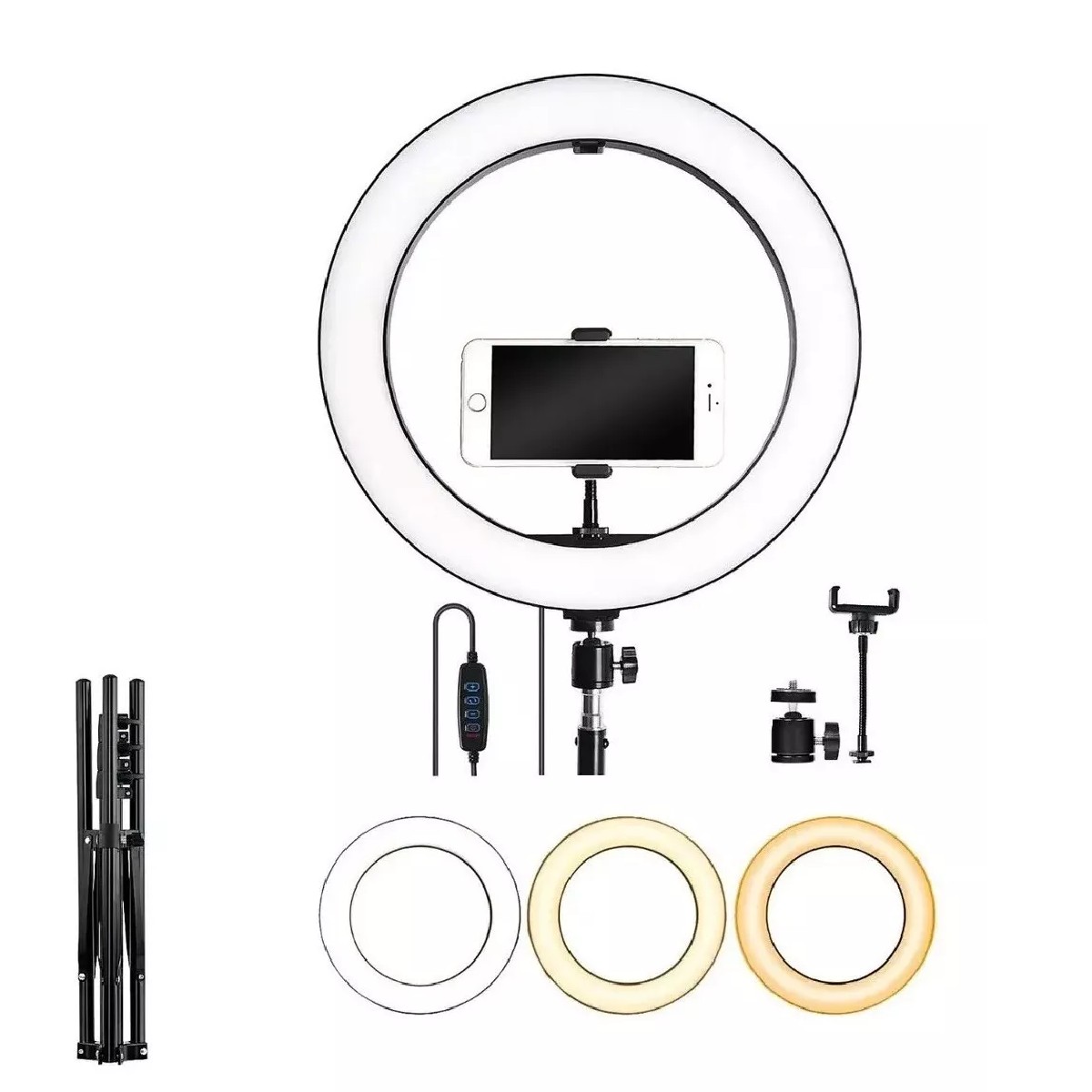 Lampara Aro De Luz Led De 10 Pulgadas Con Tripie Portatil image number null