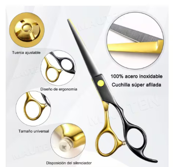 Tijeras De Barbero Profesionales Estilistas Para Cabello image number null