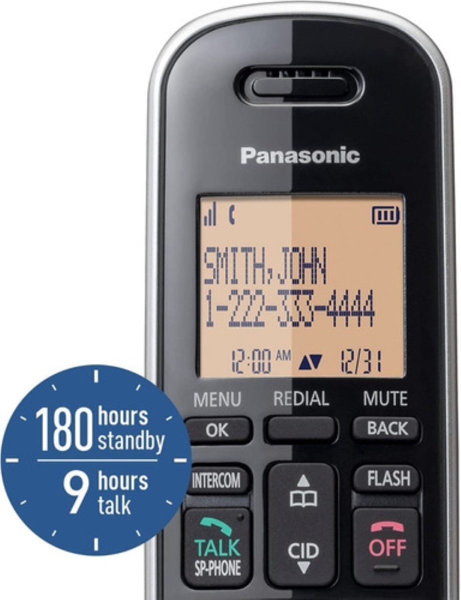 Tel&eacute;fono Inal&aacute;mbrico Con Dect 6.0, Pantalla Lcd Panasonic Grris image number null