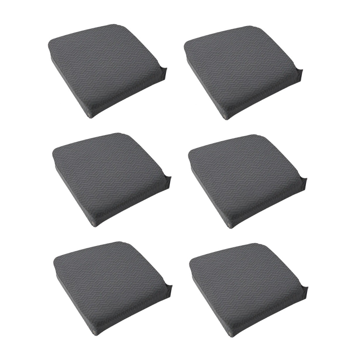 Fundas Gris El&aacute;sticas Para Comedor Pack 6 Sillas 35-48cm image number null