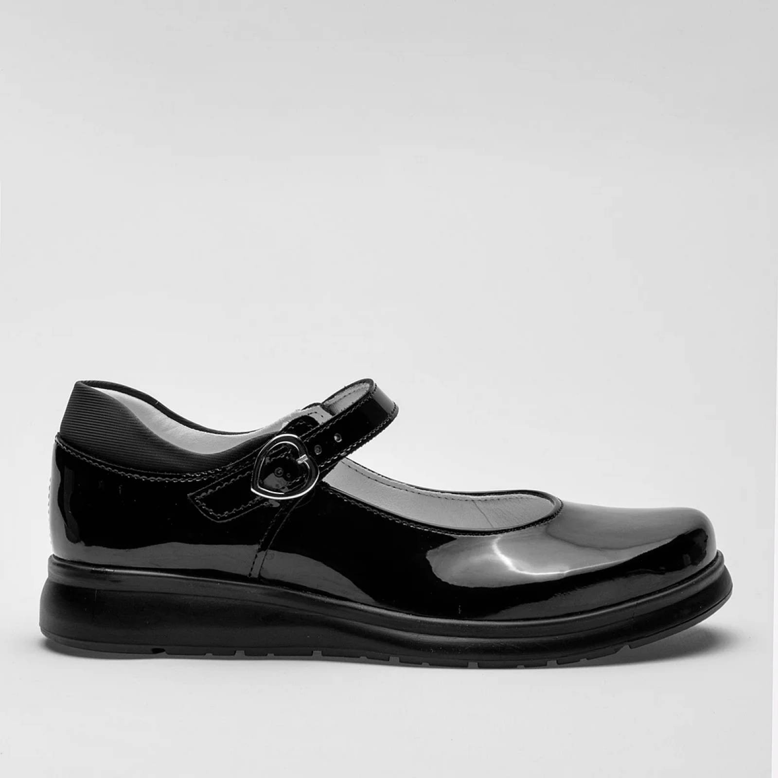 FLATS ESCOLAR CHAROL Yuyin 23220 Color Negro PARA Ni&ntilde;a Tx7 image number null