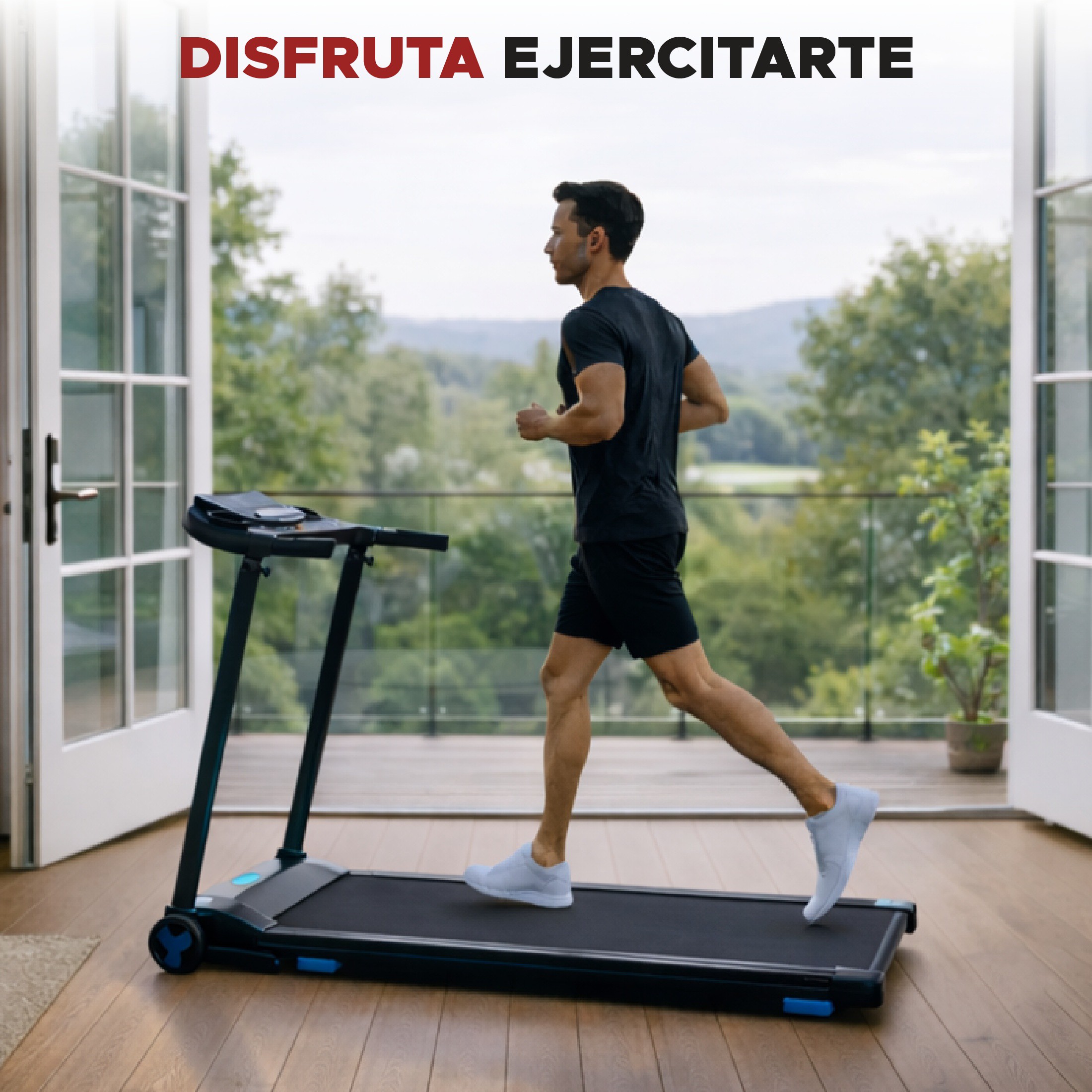 Caminadora X-Rush Calypso Plegable 1.5HP, 14 km/h, 2 Niveles Inclinaci&oacute;n Pantalla LED image number null