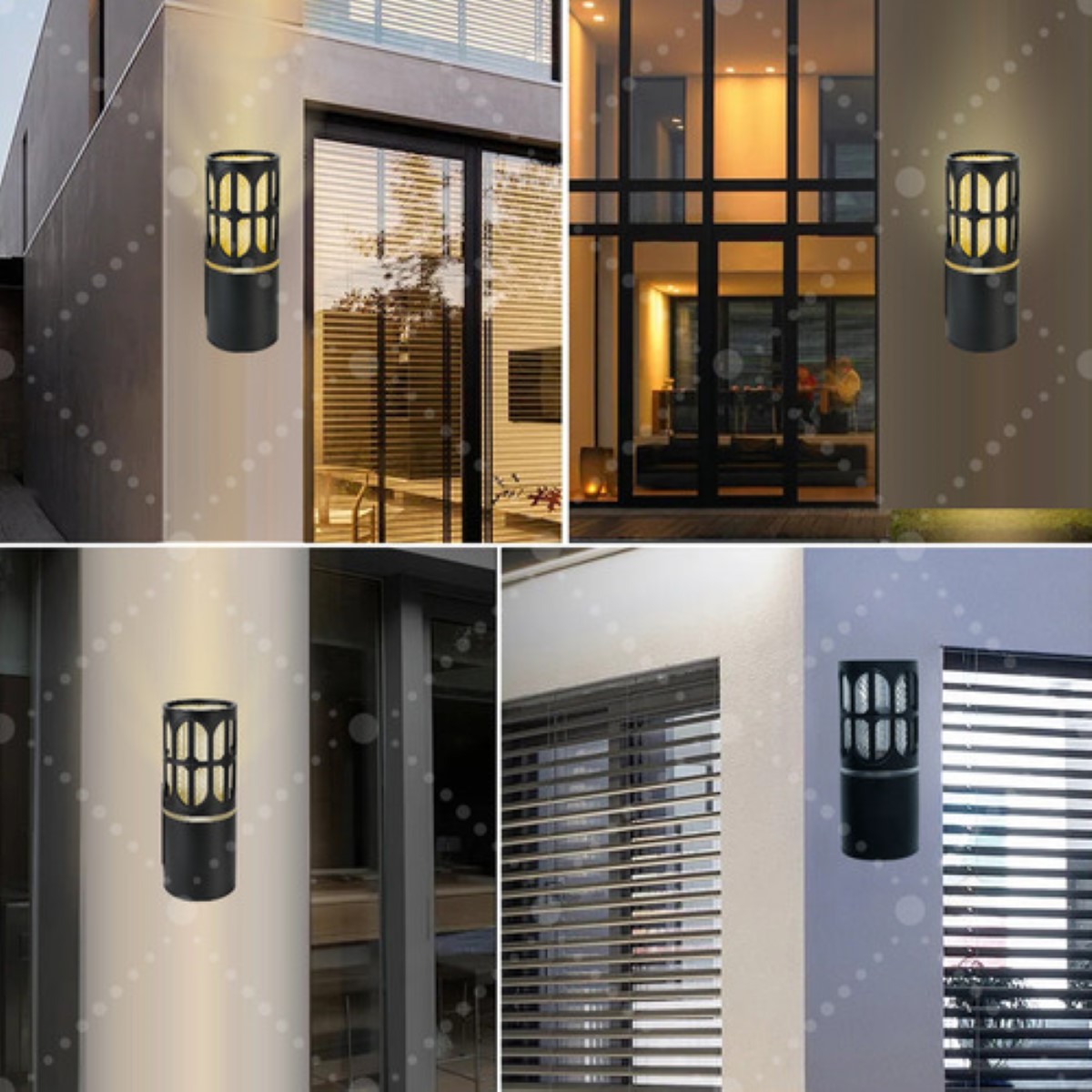 Lampara De Pared Interior Y Exterior Focos Led Moderna Luz negro image number null
