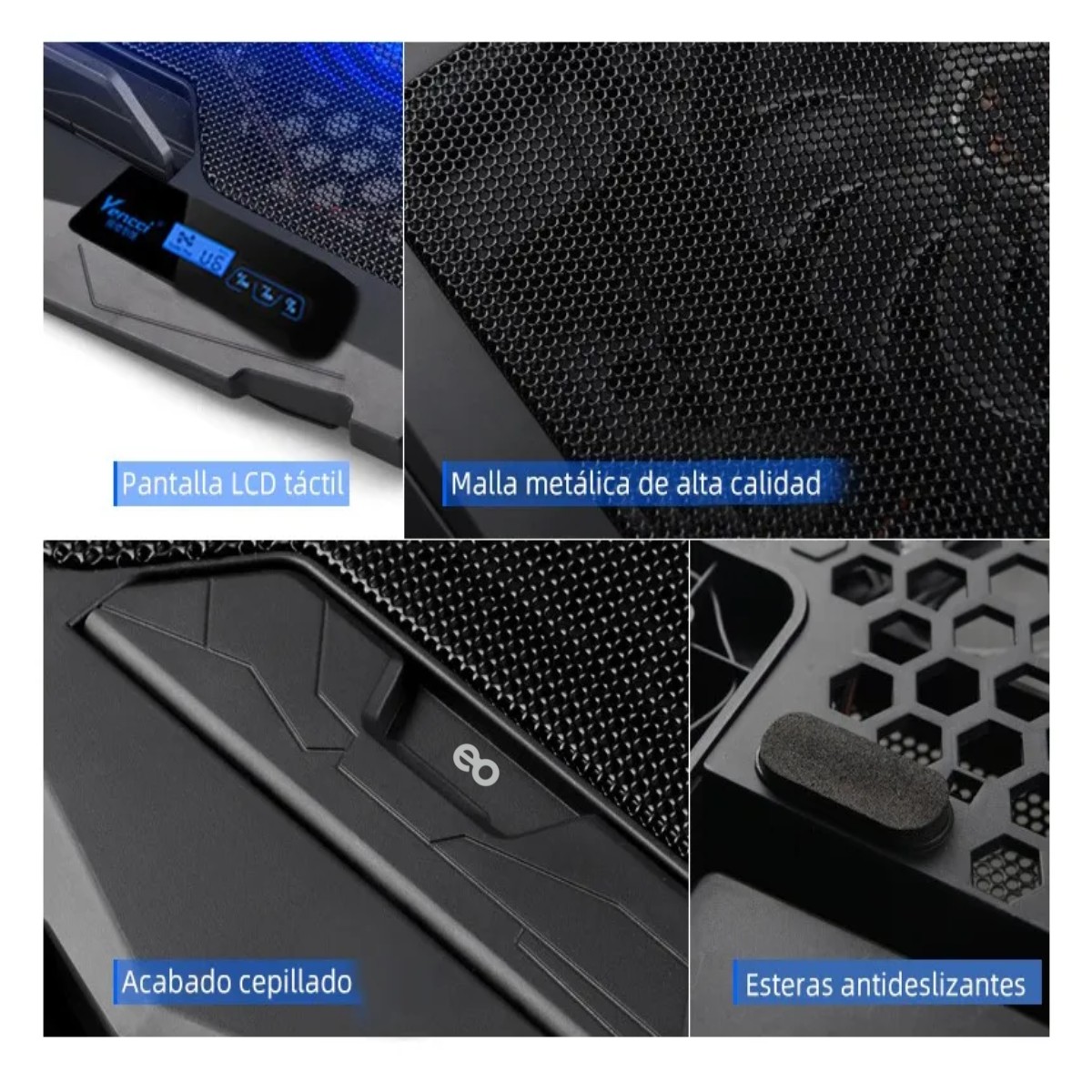 Base Enfriadora Laptop Ajustable 4ventiladores 6velocidades image number null