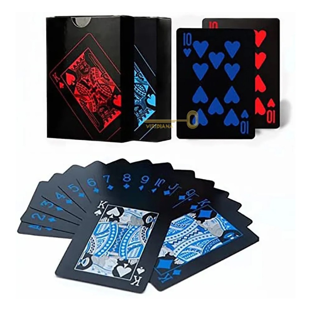 Cartas Baraja Pvc Juego De Naipes A Prueba De Agua. image number null