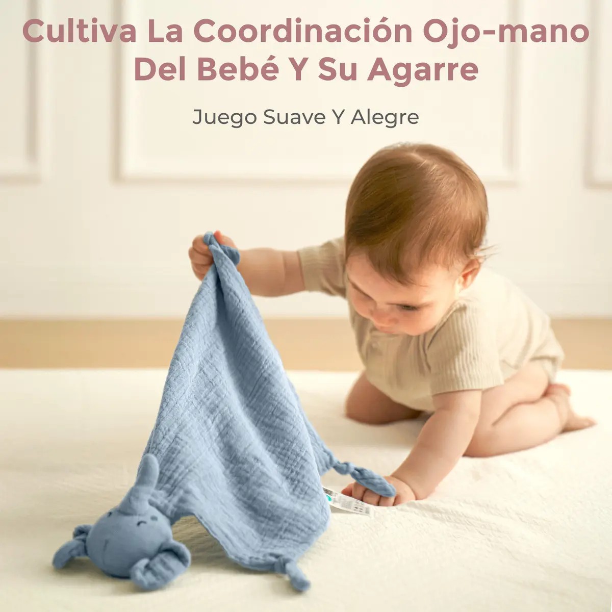 Manta De Seguridad Para Beb&eacute;s elefante azul image number null