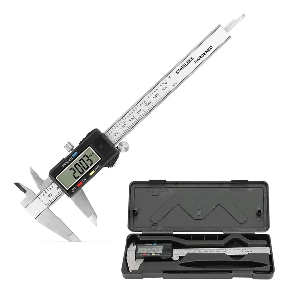 Calibrador Vernier Digital Pie De Rey 6in Precisi&oacute;n 0.01mm image number null