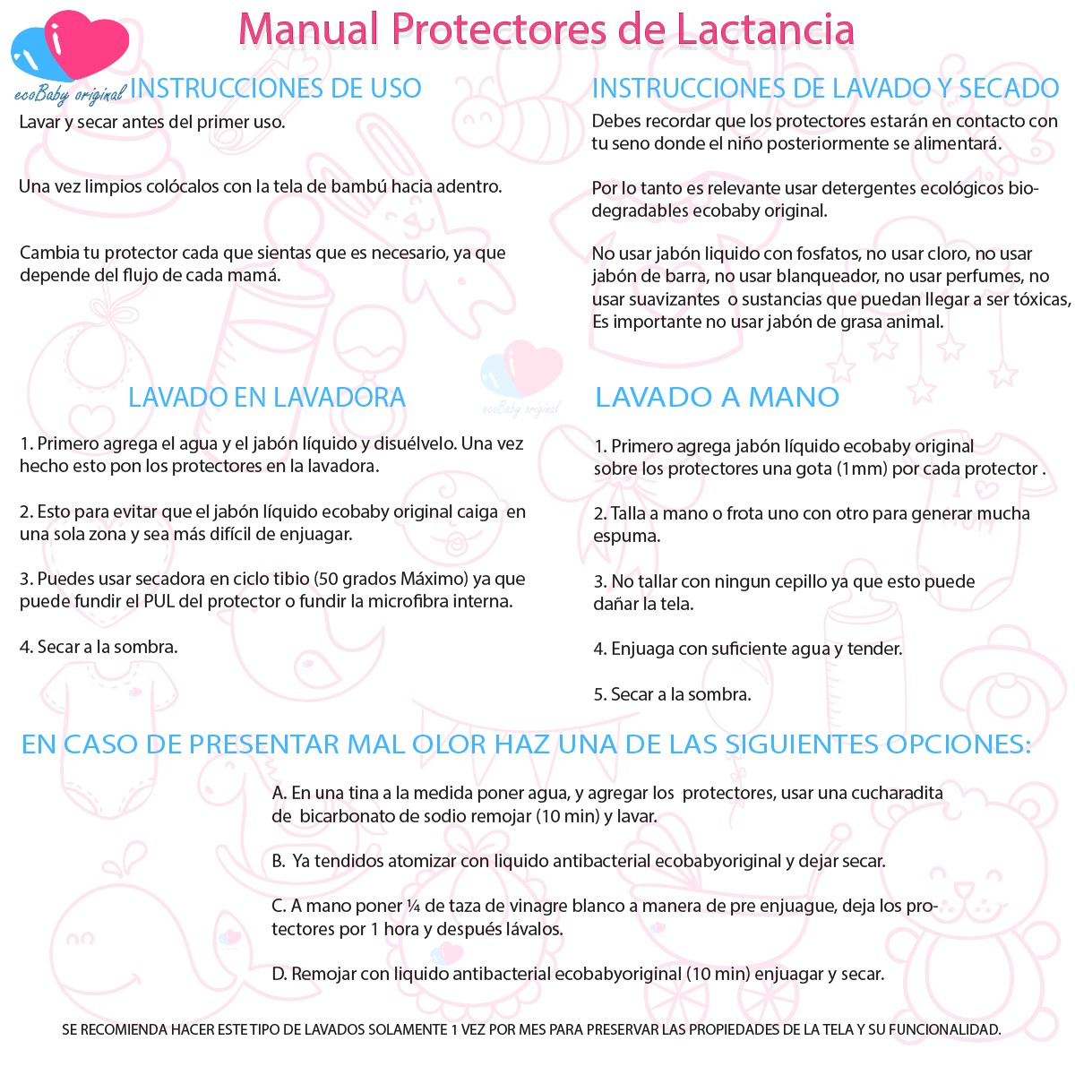 Protectores De Lactancia Lavables Ecol&oacute;gicos Tela Ecobaby Original M&aacute;s Bolsita Wetbag image number null