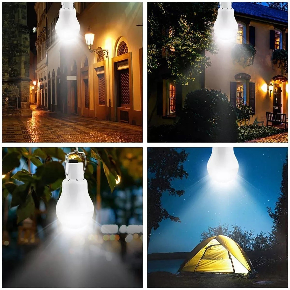 Bombilla De Luz Solar Tipo Gancho 110lumen 3w . image number null