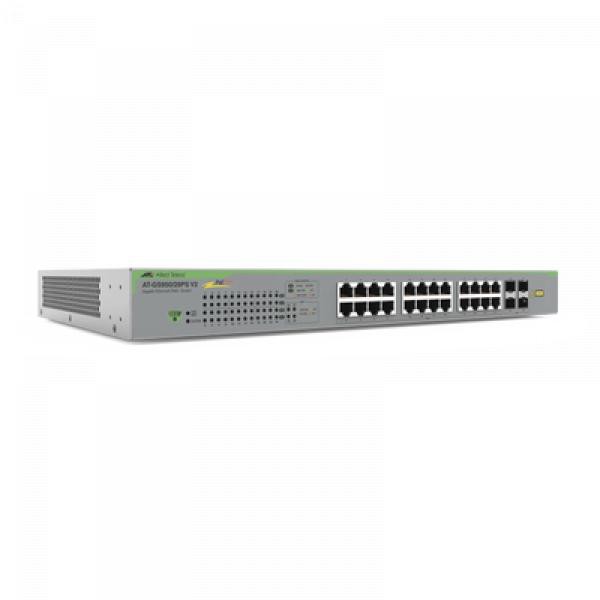 Switch PoE+ Gigabit WebSmart Allied Telesis AT-GS950/28PS-V2-10 24 Puertos + 4 SFP 185W image number null