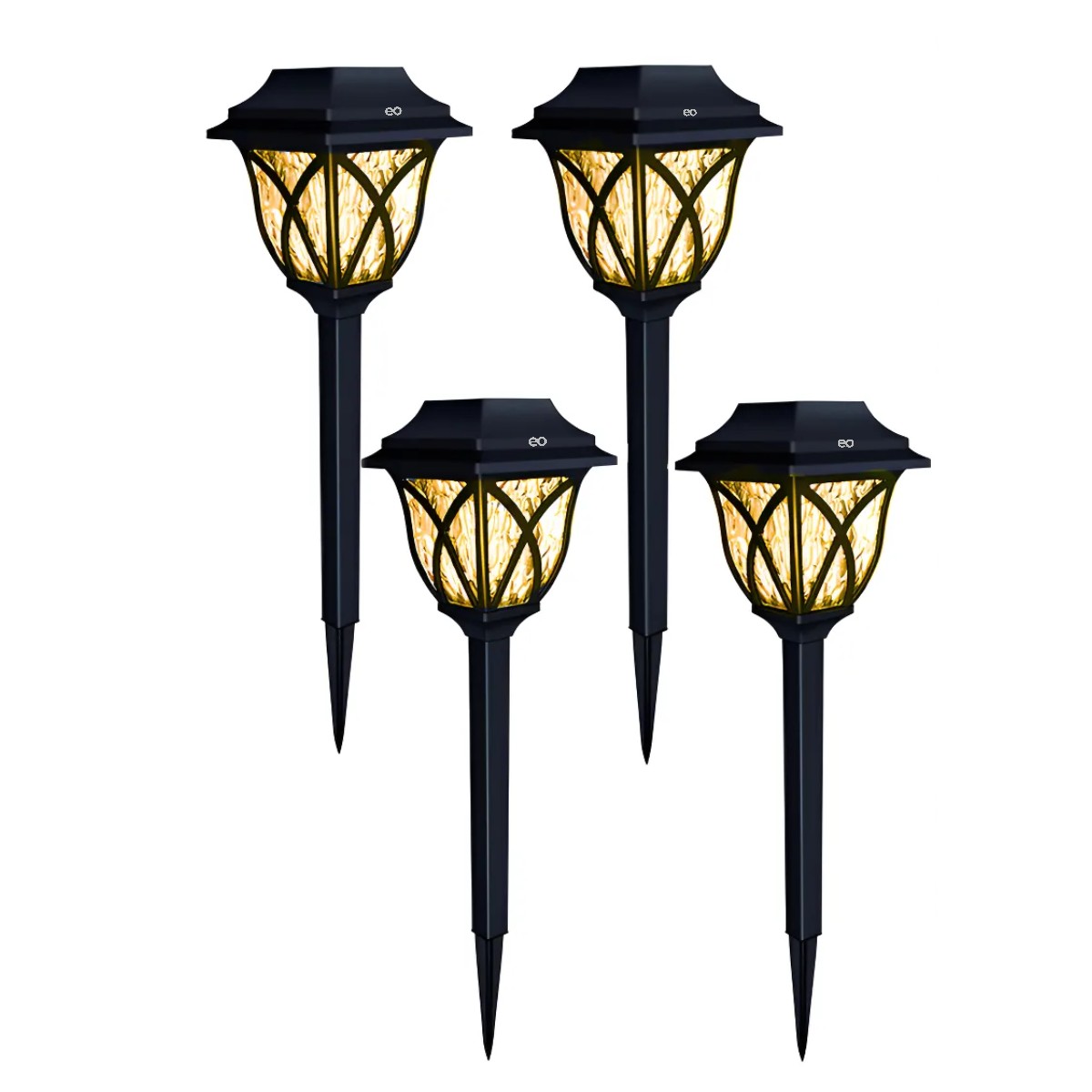 4pzs L&aacute;mpara Solar Jard&iacute;n Impermeable Luz Solares Exterior Blanca C&aacute;lido image number null