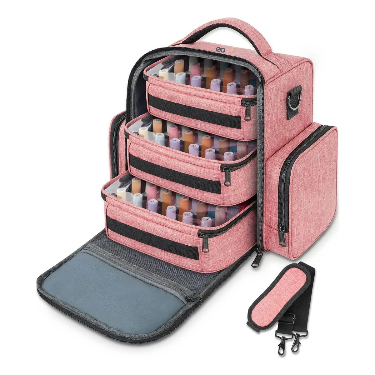 Maletin De Maquillaje Bolsa Organizadora Estuche Rosa image number null
