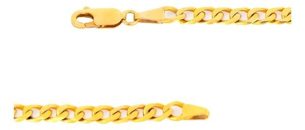 ESCLAVA BARBADO / CUBANO 19.5 CM CALIBRE 5 MM ORO DORADO 14 KILATES image number null