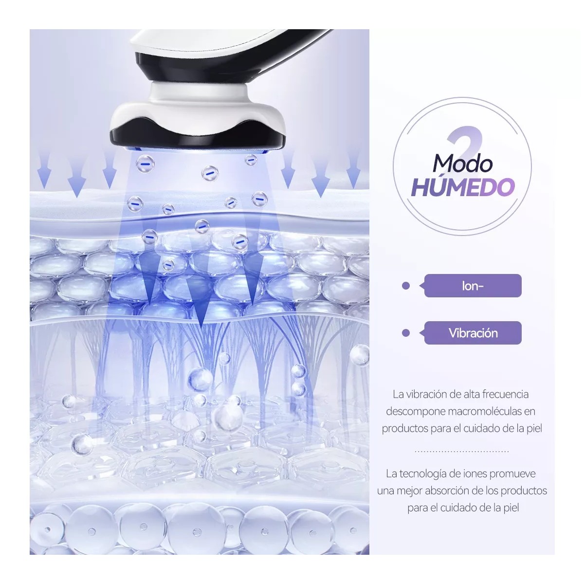 Masajeador Facial Ligero B&aacute;sico Led Blanco image number null