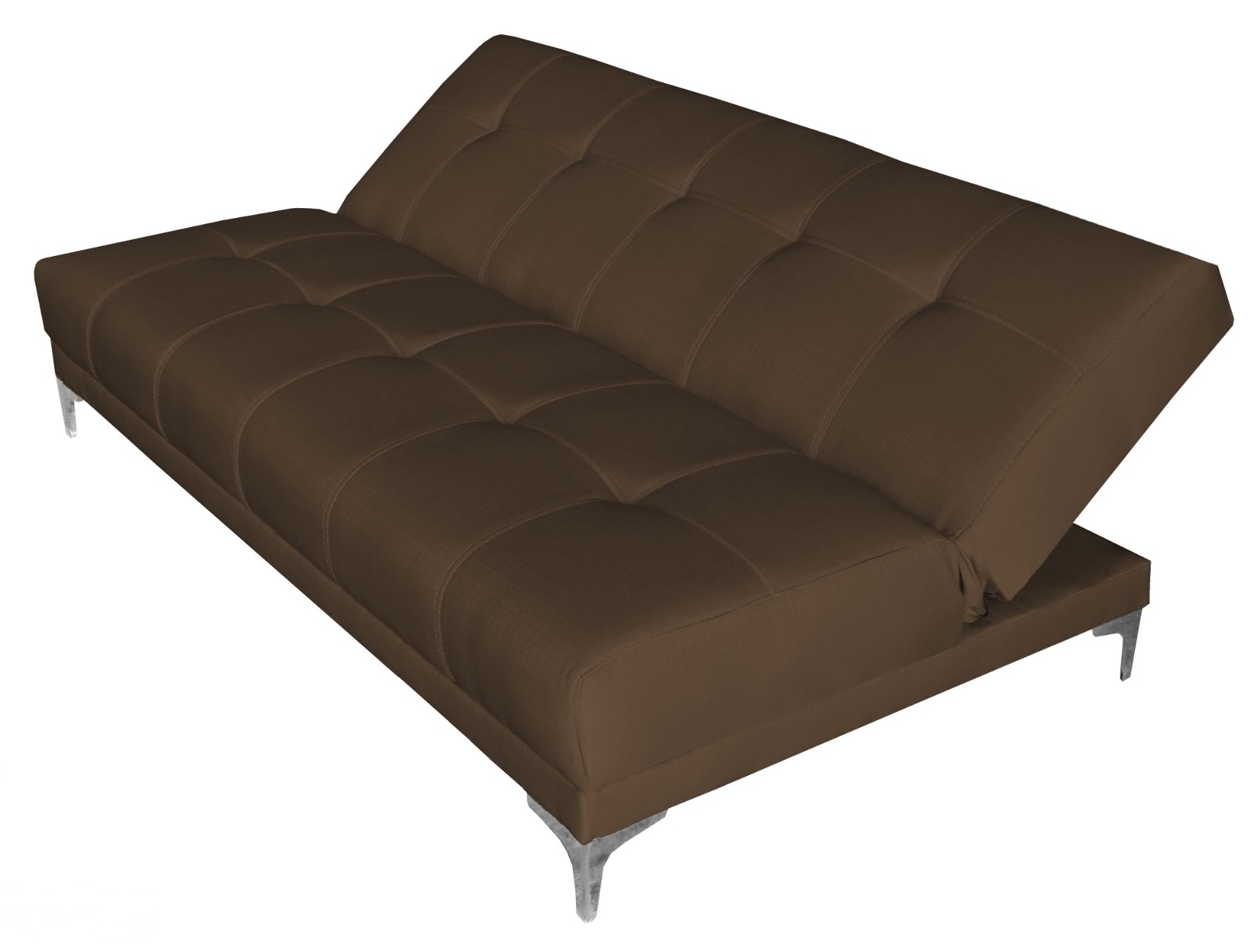 Sofa Cama Reclinable El Bazar Store Karla Chocolate Lino Futon 3 posiciones Abotonado Sala image number null
