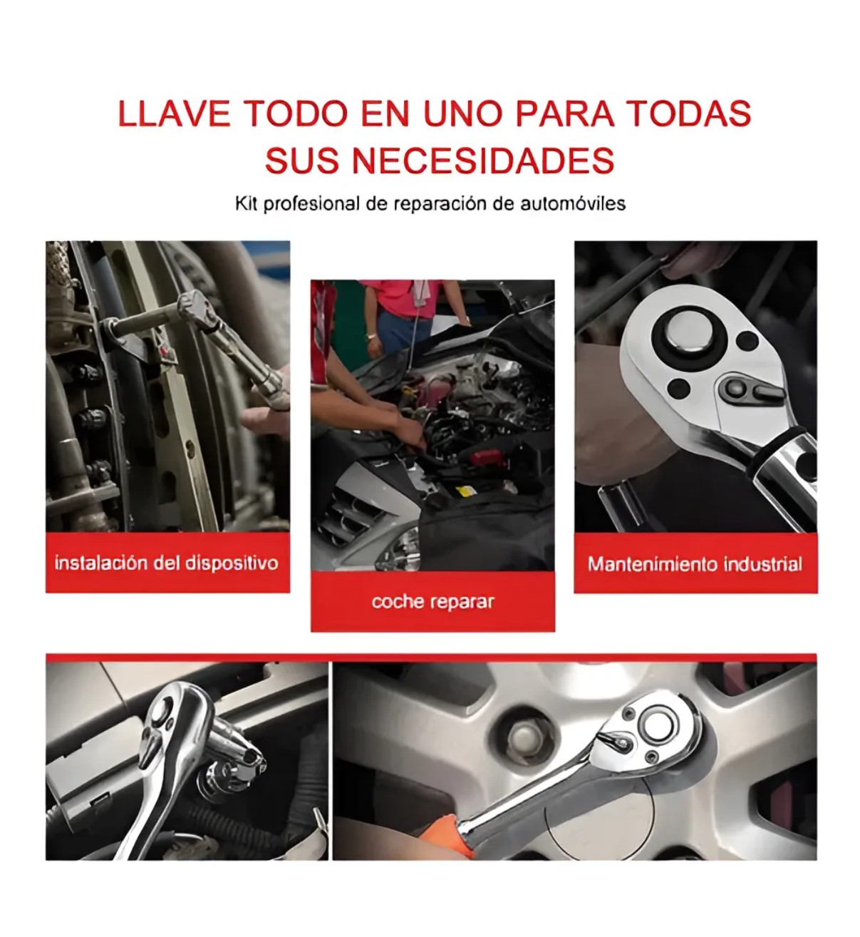 Juego De 46 Piezas Herramientas Mec&aacute;nicas Malubero Estuche Rojo image number null