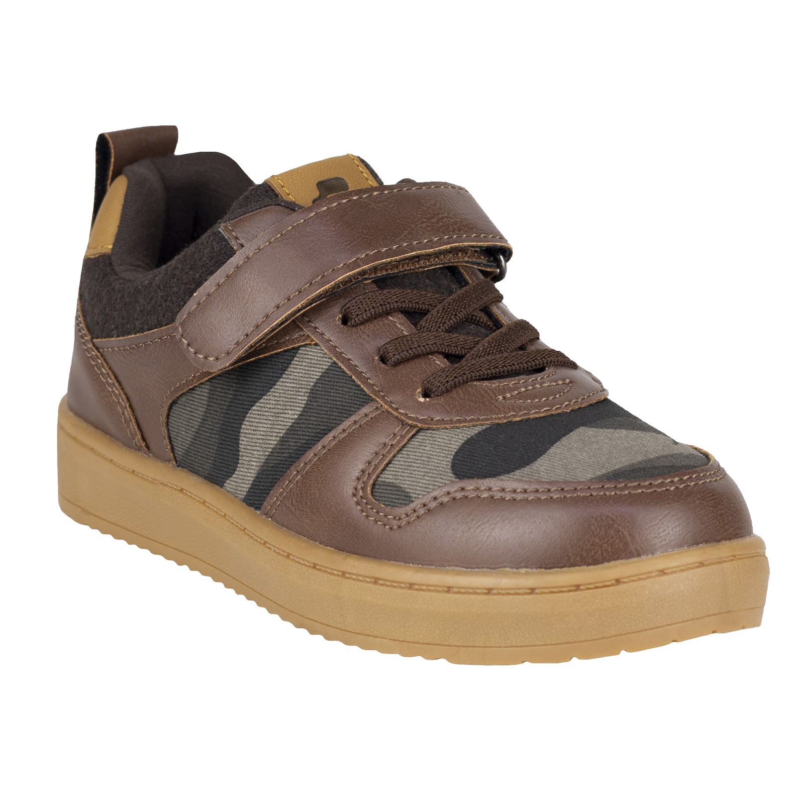 Tenis Casual Para Ni&ntilde;o Charly Kids Original 1079305 Caf&eacute; Ajuste En Velcro image number null