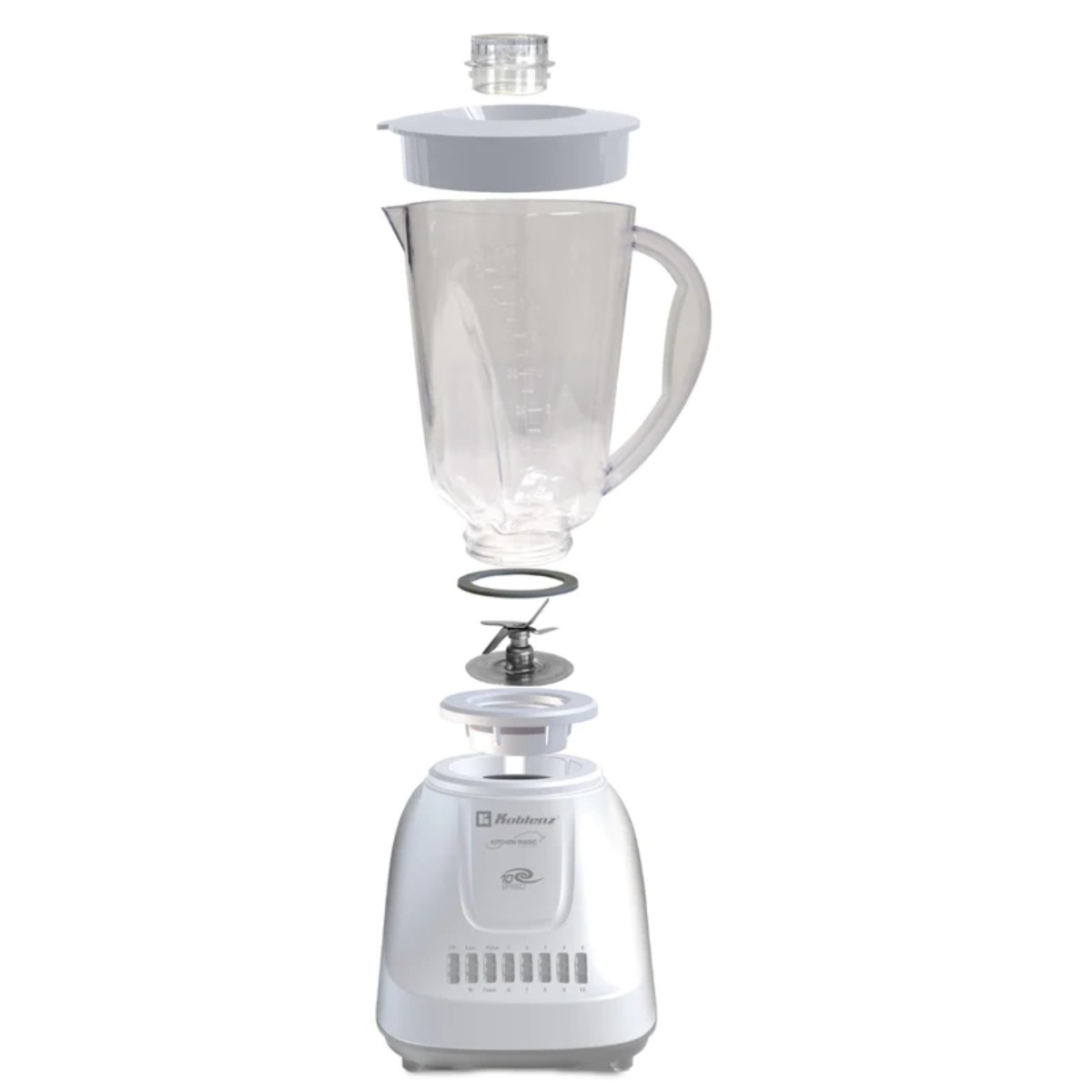 LICUADORA KOBLENZ LKM 5710PB 10 VEL VASO DE PLASTICO BLANCO ORTY2 image number null
