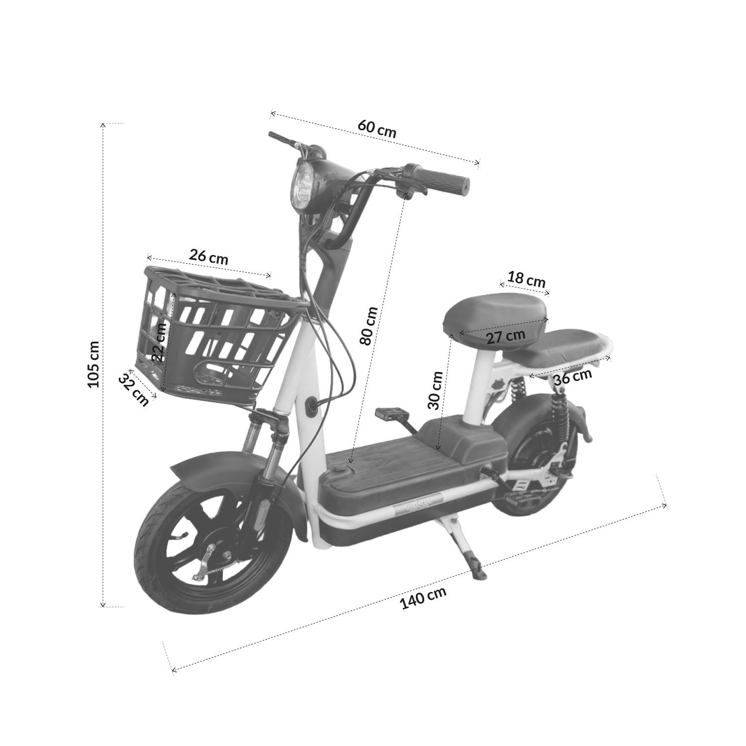 Bicicleta Electrica Bicimoto Electrica Potencia Maxima del Motor 350 W Bateria 48V 13AH Prince Gris image number null